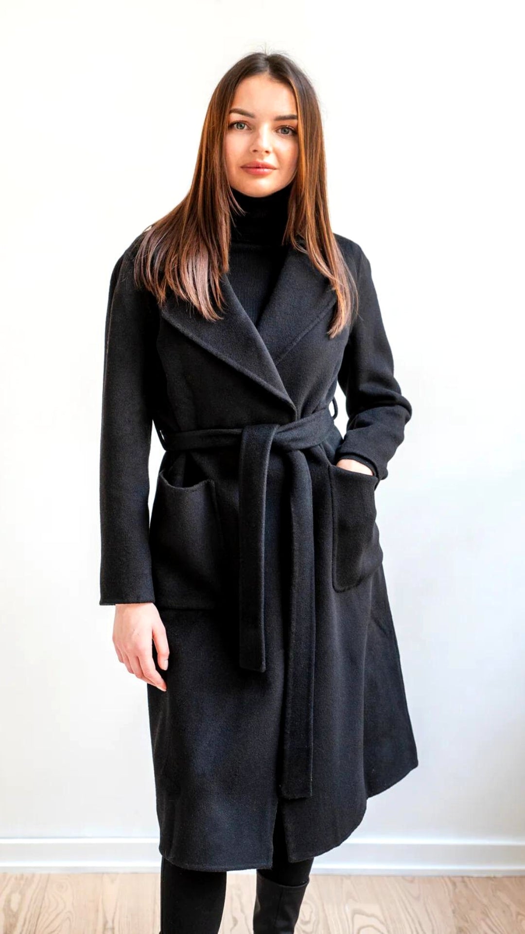 Black Cashmere Coat