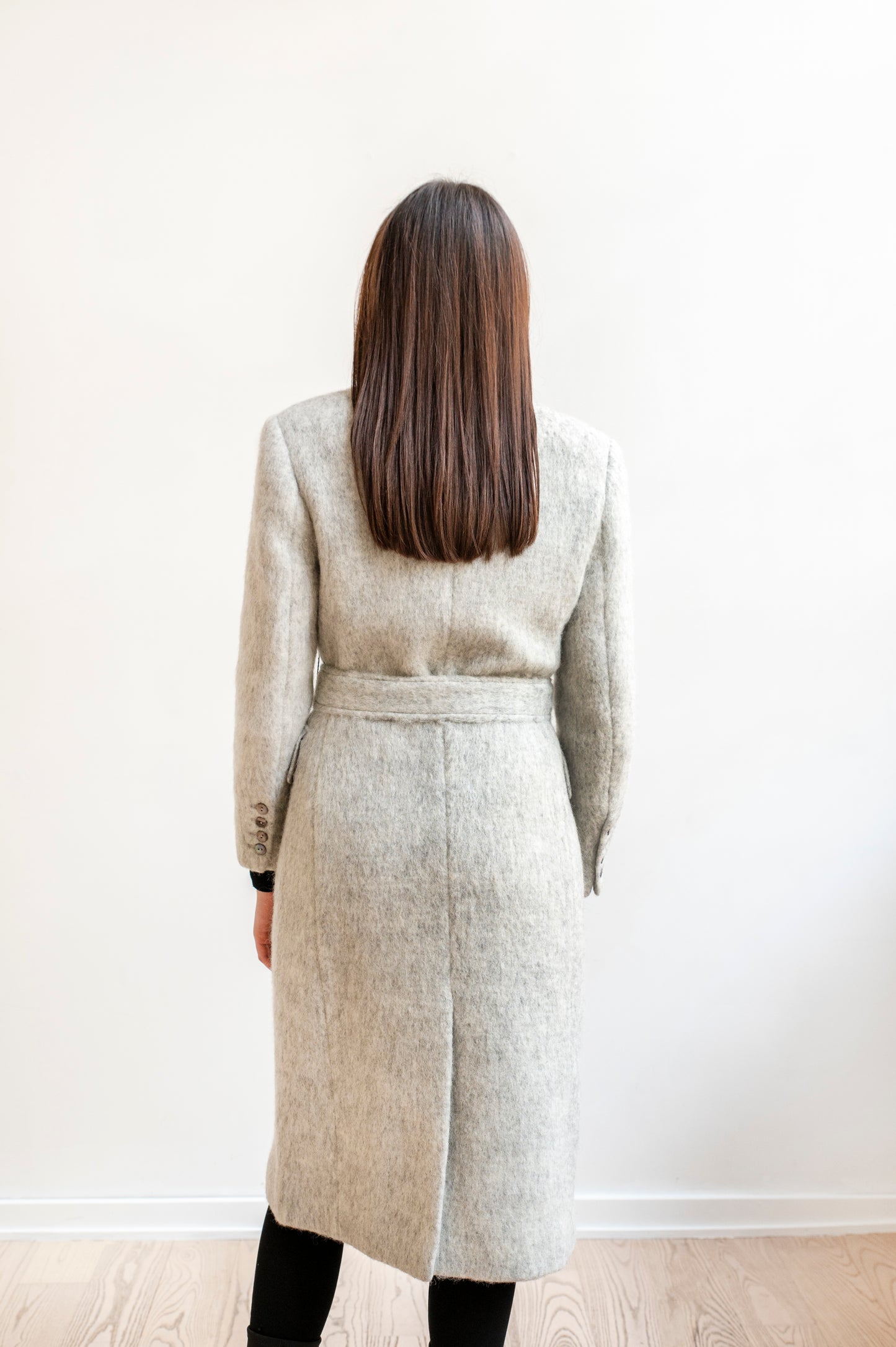 Grey Wool Overcoat - Smart Winter Coat – Te'Orna