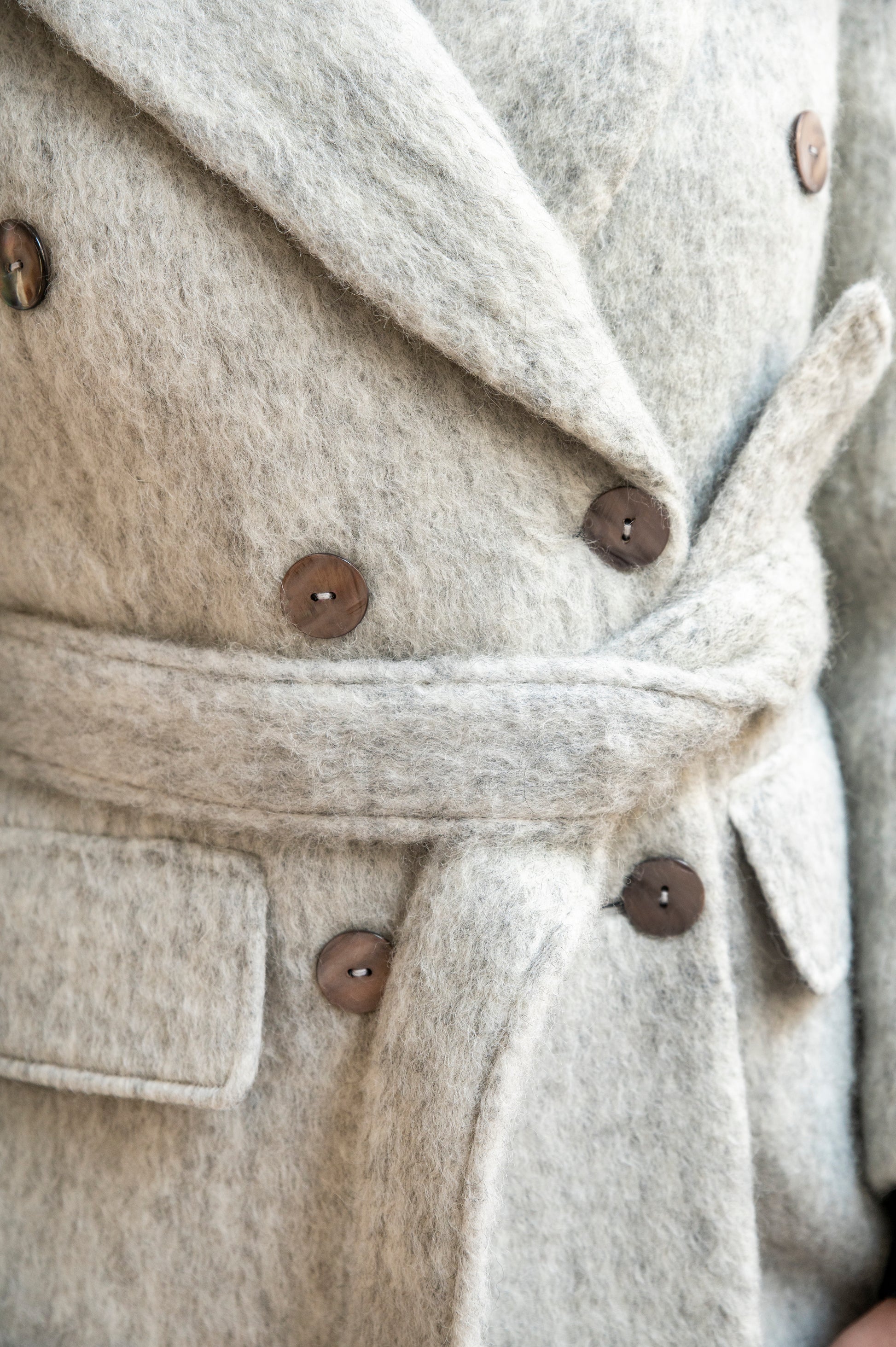 Grey Wool Overcoat - Smart Winter Coat – Te'Orna
